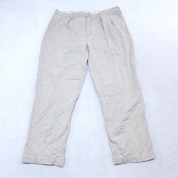 Polo by Ralph Lauren Button Zip Medium Wash Chino Pants Mens Size 36/32 Beige - Picture 2 of 10